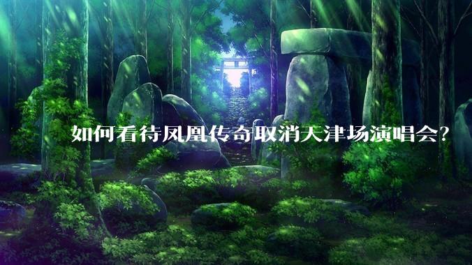 如何看待凤凰传奇取消天津场演唱会?